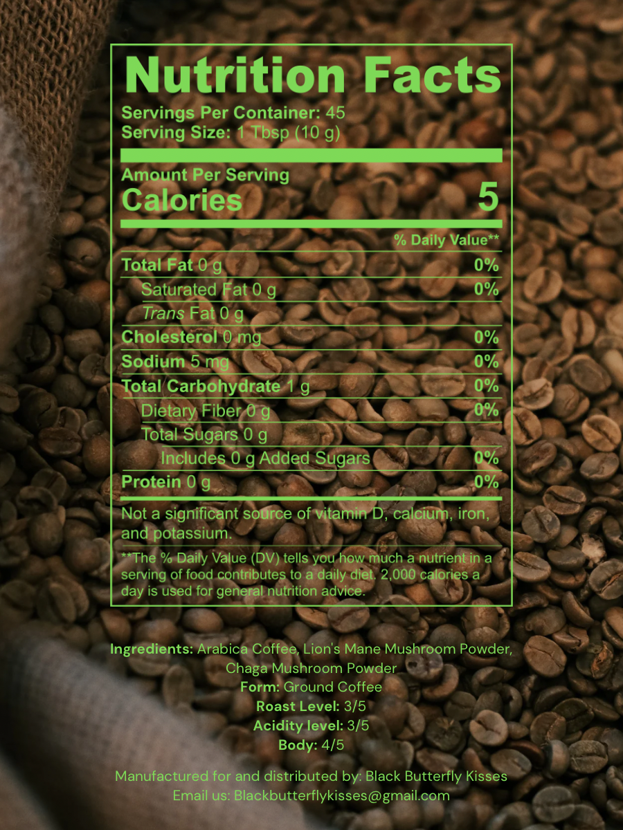 Mushroom Coffee Fusion - Lion’s Mane & Chaga 16oz