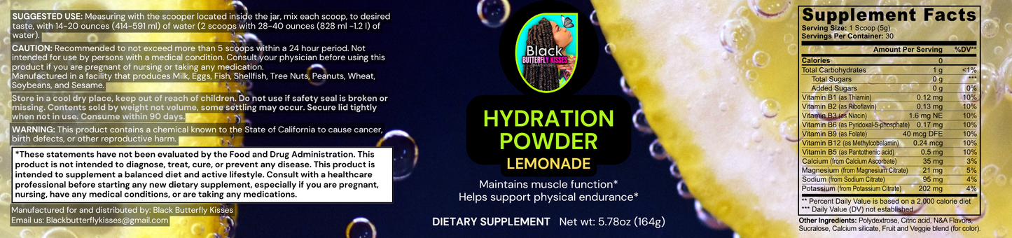 Hydration Powder (Lemonade)