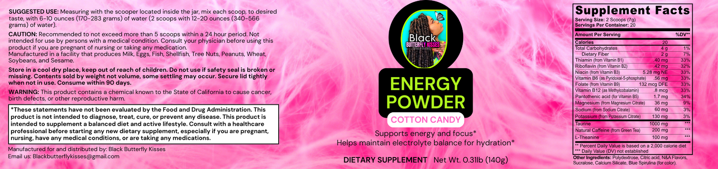 Energy Powder (Cotton Candy)
