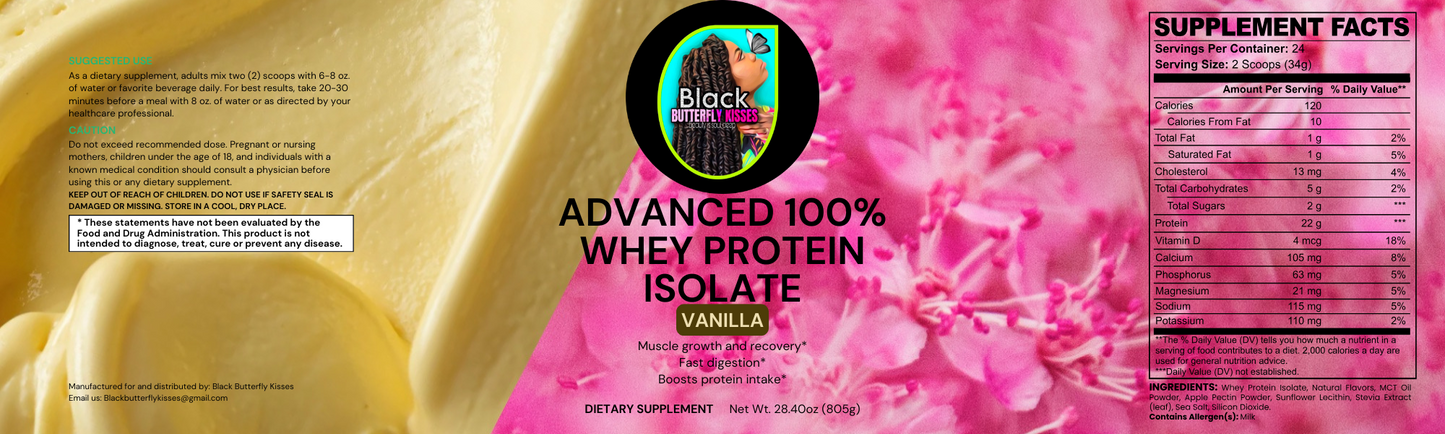 Advanced 100% Whey Protein Isolate (Vanilla)