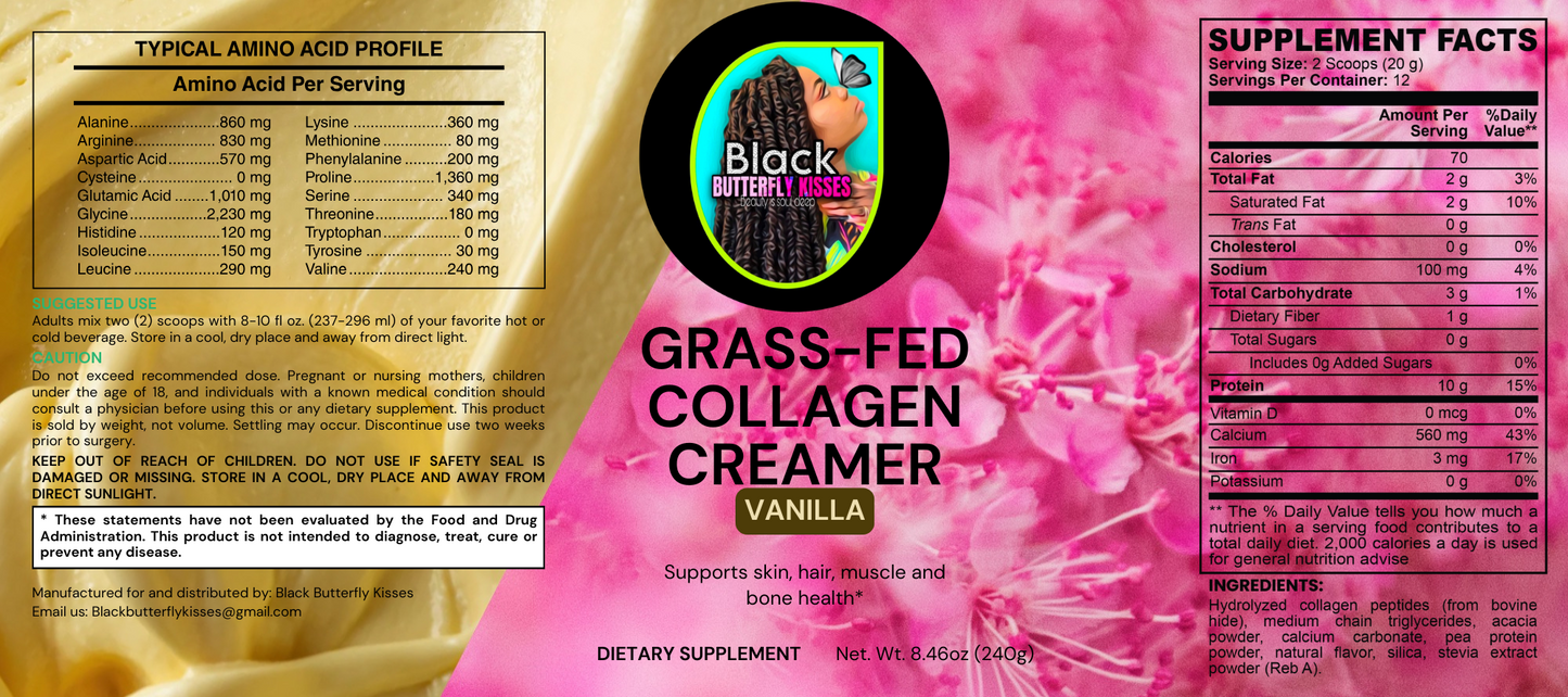 Grass-Fed Collagen Creamer (Vanilla)