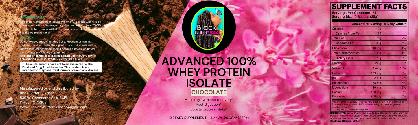 Advanced 100% Whey Protein Isolate (Chocolate)