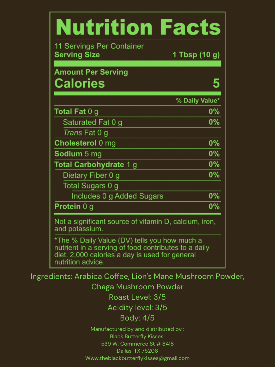 Mushroom Coffee Fusion - Lion’s Mane & Chaga 4oz